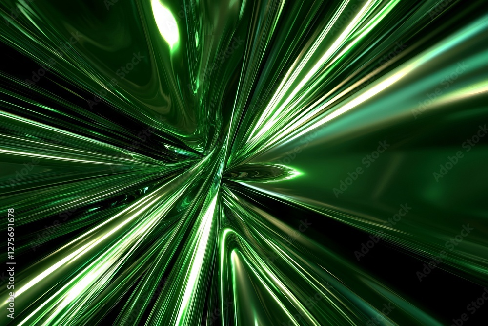 Poster the background design features a futuristic eco stripe pattern with light and space for text