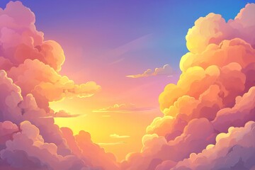 This wallpaper features a fantastic, stunning, and colorful sunset sky, which creates an abstract natural background and interesting texture