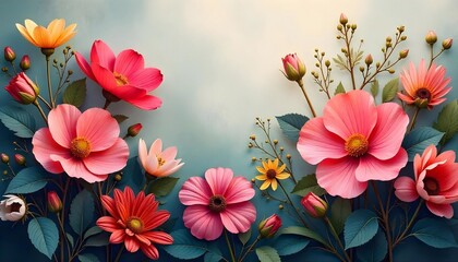 Fototapeta premium Colorful Floral Arrangement in Soft Light