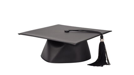 Graduation hat cap, Academic cap, Graduation student black cap on transparent background PNG.
