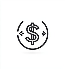 Obraz premium A flat style money dollar icon on transparent background, symbolizing money convert, is available for use in web site design, logo, app, or UI as a money transfer sign
