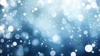Abstract blue bokeh background with bright lights and sparkles.