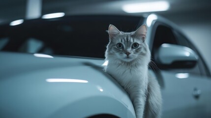 Car dealership showcasing hybrid crossovers in a bright showroom. Featuring fuel efficiency and family comfort