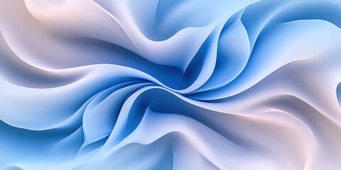 Obraz premium Soft swirling blue and white fabric patterns create a calming and textured visual experience