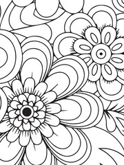 Colorful flower Butterfly pattern: Coloring Book Pages Designed