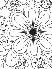 Colorful flower Butterfly pattern: Coloring Book Pages Designed