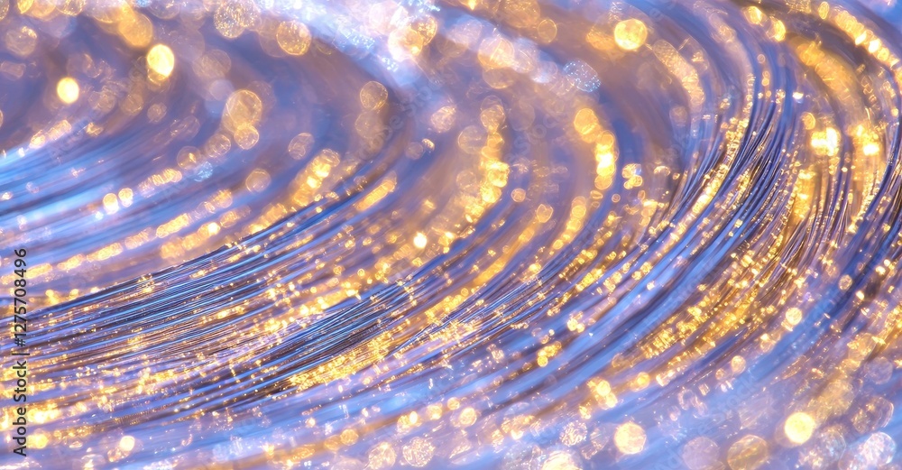 Poster a dynamic pattern of power rays and light, set amidst a futuristic digital flow, serves to represent