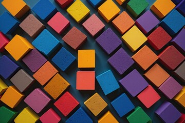 Vibrant Block Textures for Enhancing Creativity in Educational Environments