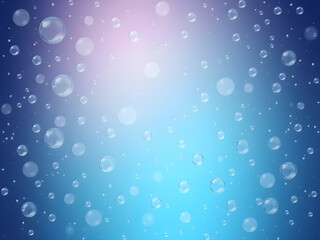 water drops background, bubbles illustration