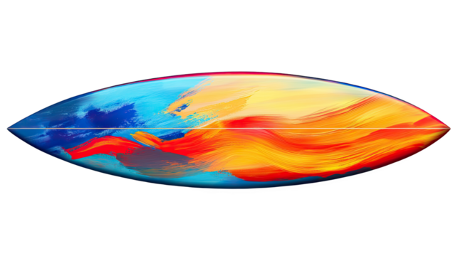 Abstract Oval Shape Design with Vibrant Blue Yellow and Red Colors