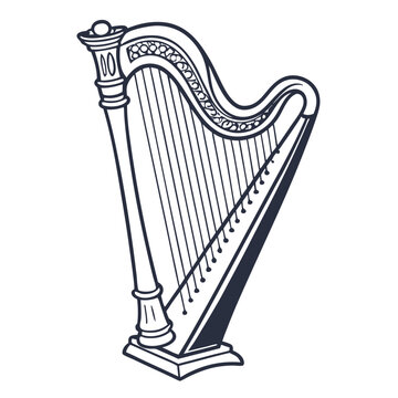 recommend clip art: Harp vector image