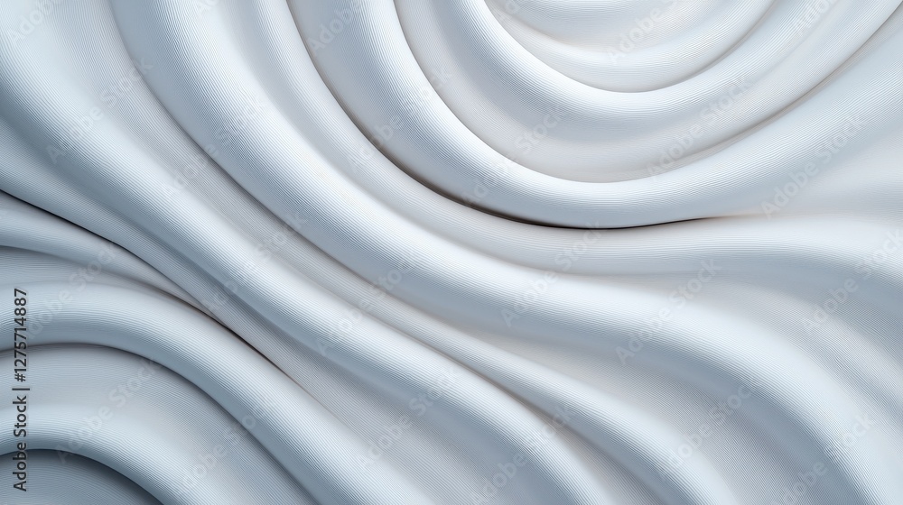 Poster abstract waves of white texture with smooth flowing design
