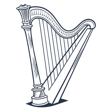 recommend clip art: Harp vector image