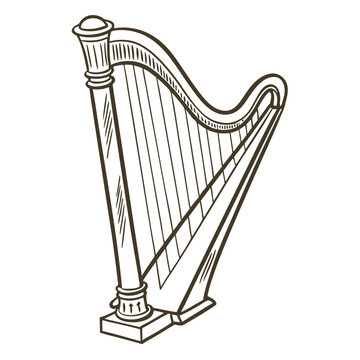 recommend clip art: Harp vector image