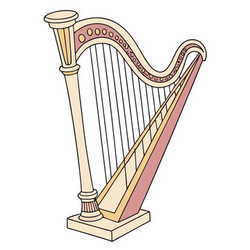 recommend clip art: Harp vector image
