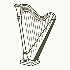 Harp vector image