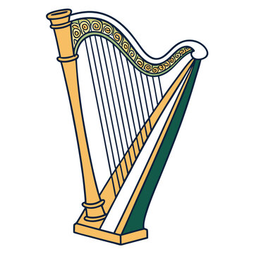 recommend clip art: Harp vector image