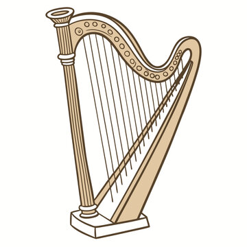 recommend clip art: Harp vector image