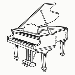 piano vector image