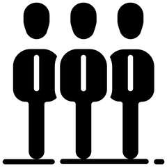 teamwork vector glyph icon