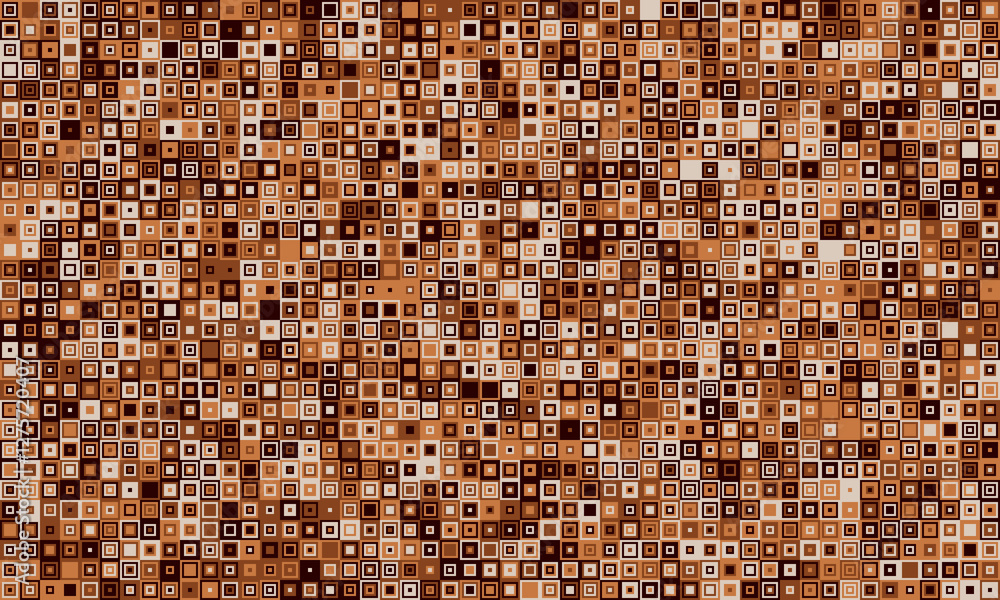 Aufkleber abstract cube mosaic with structured colors and elegant simplicity. ideal for textiles, creative pri