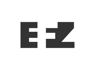 EFZ logo design. Initial letter E F Z bold font style for tech startups, consulting, corporate branding. Creative company name, headlines typography identity, trendy logotype.