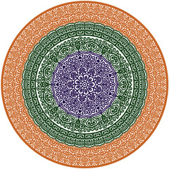 Signs and symbols. Circle pattern lotus or flower mandala art design. colorful, vintage, tradition, classic, dco, cycle, islamic, arabic, embroidery, bandana, Indian motifs, traditional, Turkish.