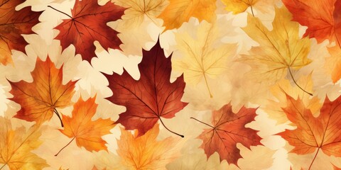 Autumn leaves falling on the floor. Background for autumn season posters and web pages