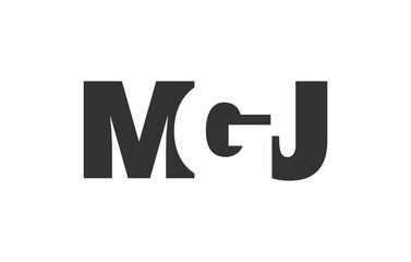 MGJ logo design. Initial letter M G J bold font style for tech startups, consulting, corporate branding. Creative company name, headlines typography identity, trendy logotype.