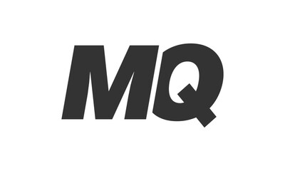 MQ Techno Editable Font Logo For Corporate Branding. Bold, Futuristic Design With Unique Typographic Ideas. Minimal Custom Type And Dynamic Letter