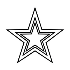 Fototapeta premium black star on white Background