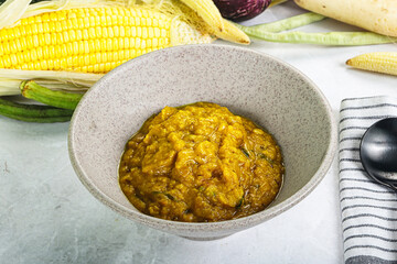 Vegan cuisine - Indian soup daal
