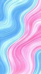 Fototapeta premium Soft pastel waves in blue and pink create calming effect