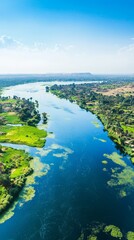 Breathtaking Aerial View of the Nile River