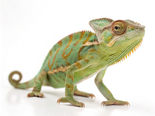 Obraz premium chameleon isolated white background