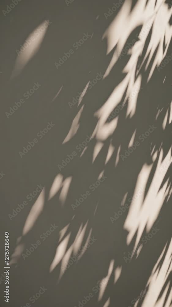 Poster abstract video concept with soft, blurred shadows on a wall. captured from a side angle, creating a 