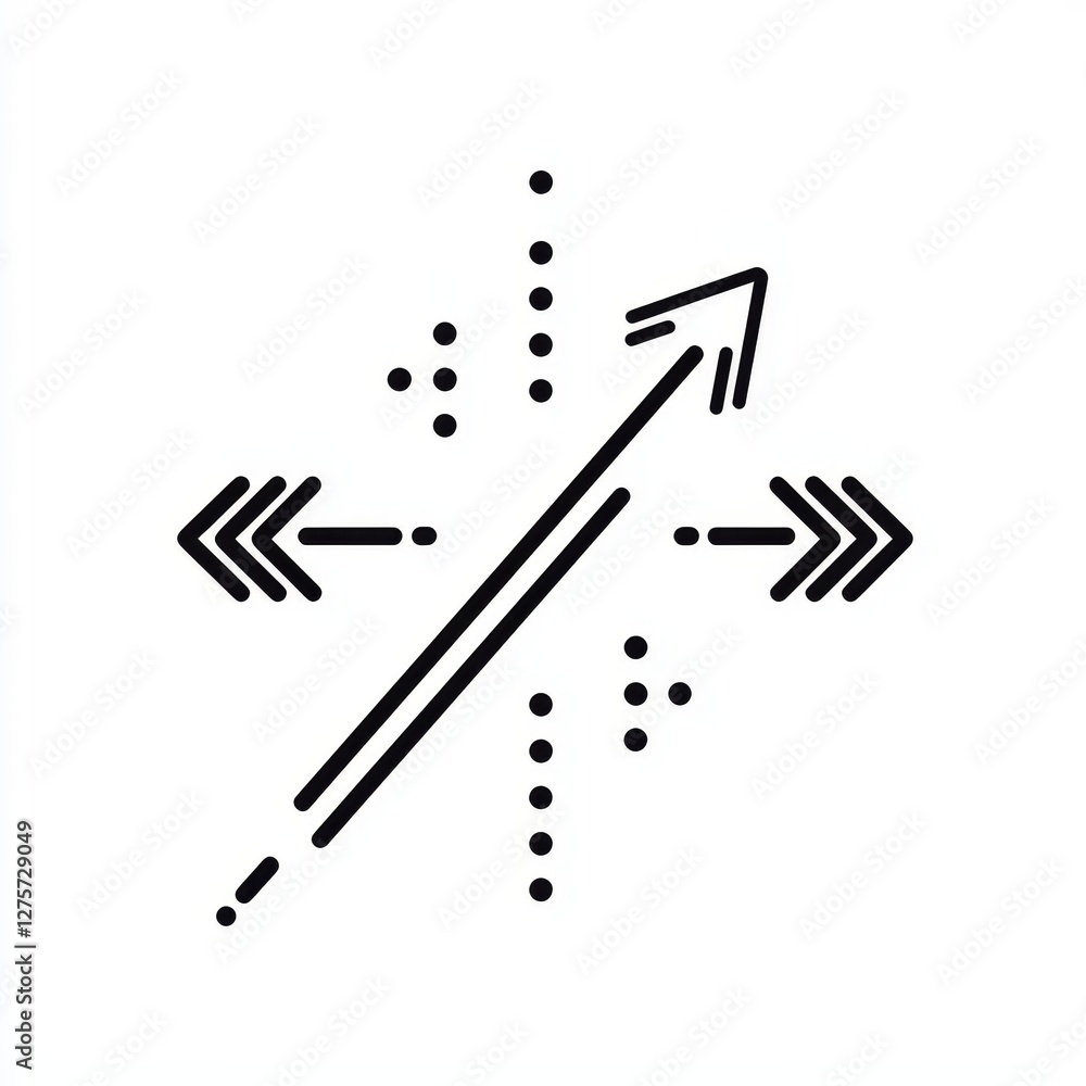 Aufkleber business analysis is symbolized by an outlined web line icon isolated on a white background availabl