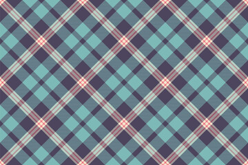 Free fabric seamless check, cosy tartan background texture. Japan plaid vector pattern textile in pastel and teal colors.