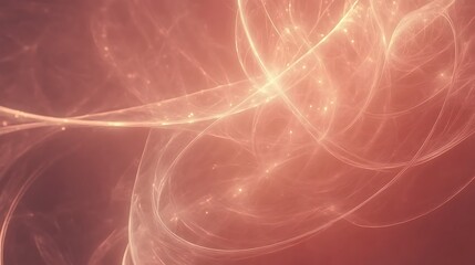 Abstract Coral Swirls Of Light And Energy