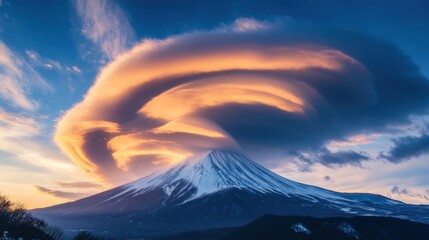 A vibrant rainbow stretching across a bright blue sky after a summer rain, fluffy white clouds scattered in the background