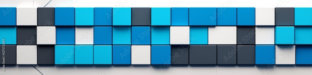 Poster a background consisting of multicolored 3d blocks, a tech-themed wallpaper featuring muted colors, c