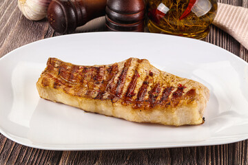 Tasty hot grilled pork loin