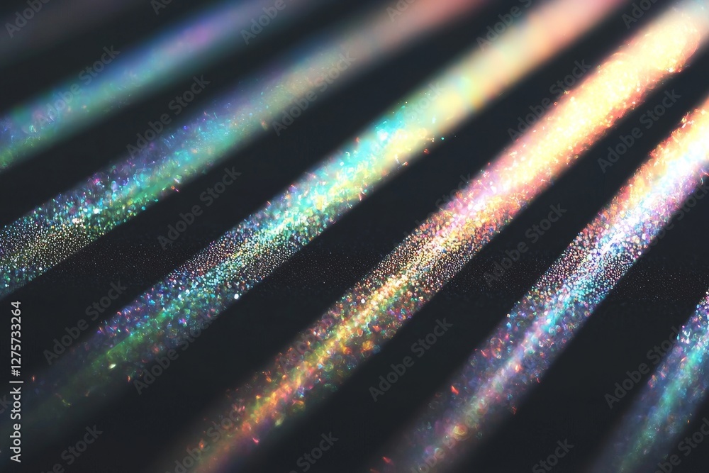Poster a natural spectrum that creates a rainbow is a key feature of real holographic texture