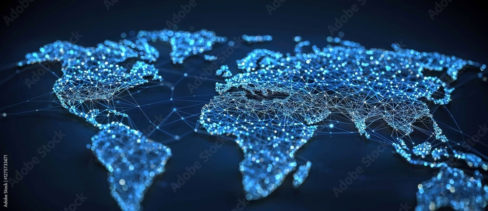 Aufkleber the concept of stock and computer brain is represented through high technology and digital big data,