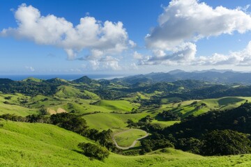 Minas Gerais state boasts a vast panoramic view of its natural beauty, featuring a sprawling green area with a mountainous terrain and the Lake of Furnas in the background, situated in Capit&oacute;lio, MG