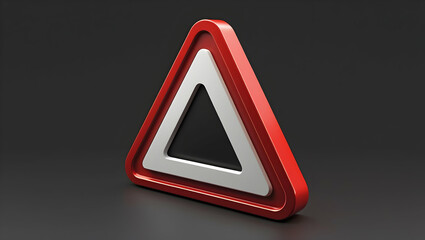 A bold red triangular warning icon