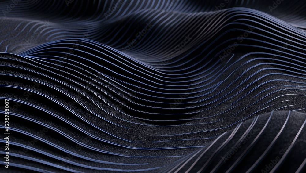 Aufkleber futuristic mountain range displayed on a hud screen as an abstract background