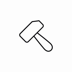 hammer tool repair icon vector sign