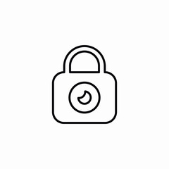 secure lock protection icon vector sign