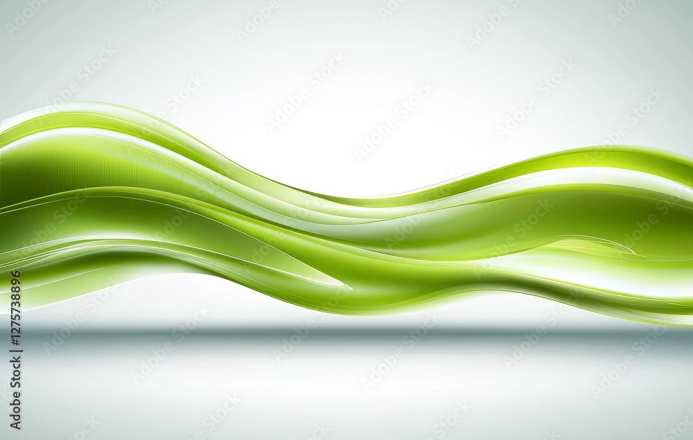 Poster modern abstract shapes form the basis of a unique wallpaper featuring a green and gray color combina